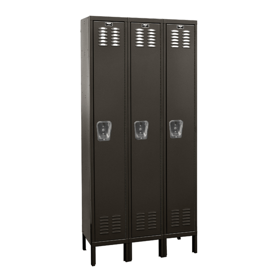 Centerline Dynamics Premium Wardrobe Lockers Black Hallowell 1-Tier 3 Door Premium Locker