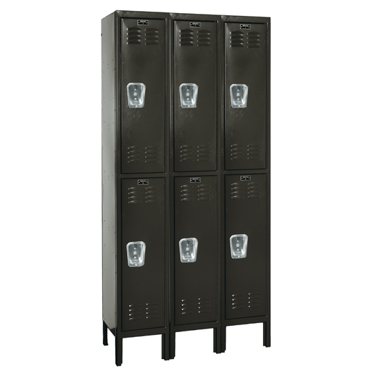 Centerline Dynamics Premium Wardrobe Lockers Black Hallowell 2-Tier 6 Door Premium Locker