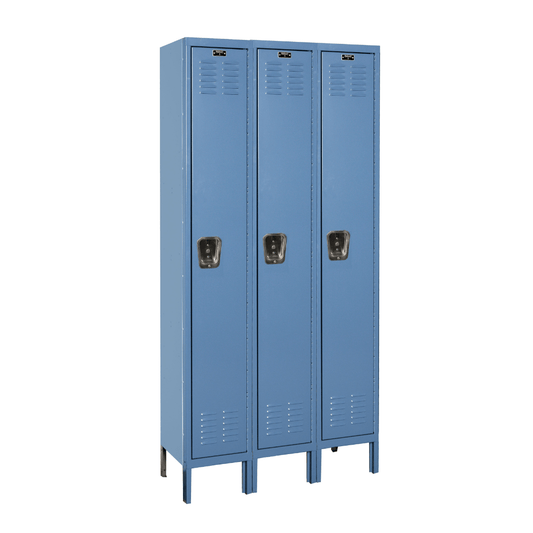 Centerline Dynamics Premium Wardrobe Lockers Blue Hallowell 1-Tier 3 Door Premium Locker