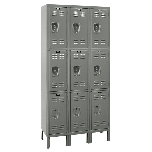 Centerline Dynamics Premium Wardrobe Lockers Dark Gray / Assembled Hallowell 3-Tier 9 Door Premium Locker