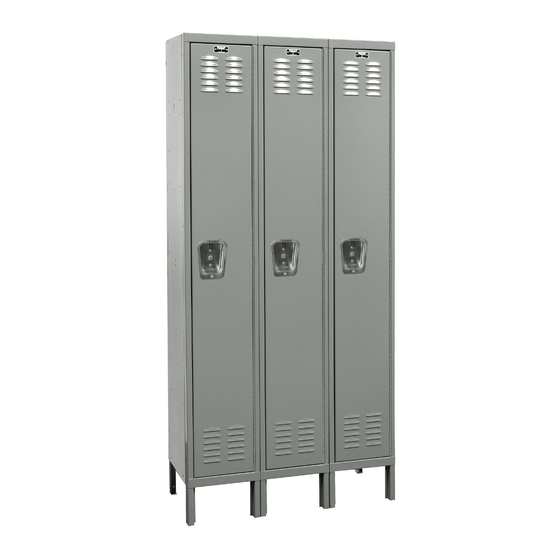 Centerline Dynamics Premium Wardrobe Lockers Dark Gray Hallowell 1-Tier 3 Door Premium Locker