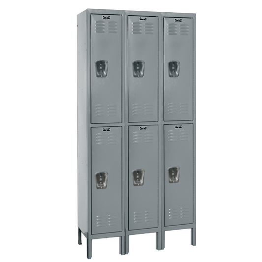 Centerline Dynamics Premium Wardrobe Lockers Dark Gray Hallowell 2-Tier 6 Door Premium Locker