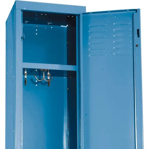 Centerline Dynamics Premium Wardrobe Lockers Hallowell 1-Tier 1 Door Premium Kd Wardrobe Lockers In Stock Blue Assembled U1258-1A-MB