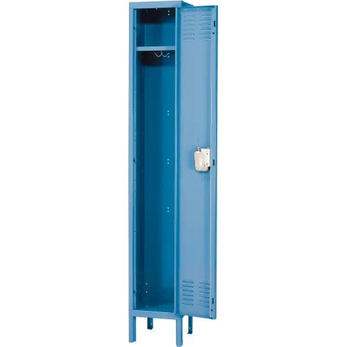 Centerline Dynamics Premium Wardrobe Lockers Hallowell 1-Tier 1 Door Premium Kd Wardrobe Lockers In Stock Blue Assembled U1258-1A-MB