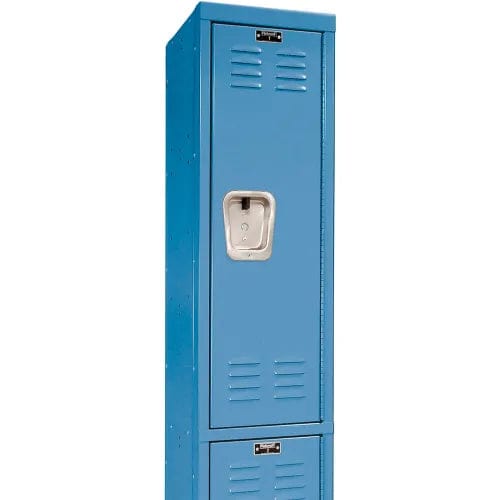 Centerline Dynamics Premium Wardrobe Lockers Hallowell 2-Tier 2 Door Premium Kd Wardrobe Lockers In Stock Blue Assembled U1258-2A-MB