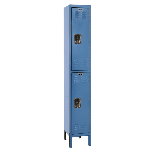 Centerline Dynamics Premium Wardrobe Lockers Hallowell 2-Tier 2 Door Premium Kd Wardrobe Lockers In Stock Blue U1258-2A-MB