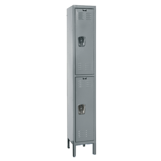 Centerline Dynamics Premium Wardrobe Lockers Hallowell 2-Tier 2 Door Premium Kd Wardrobe Lockers In Stock Dark Gray U1258-2A-HG