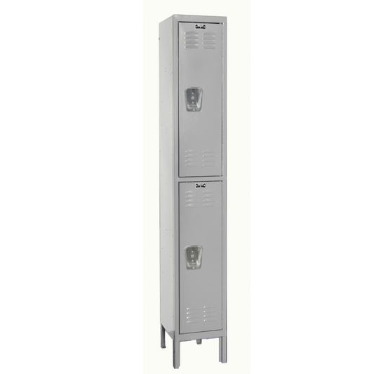 Centerline Dynamics Premium Wardrobe Lockers Hallowell 2-Tier 2 Door Premium Kd Wardrobe Lockers In Stock Light Gray U1258-2A-PL