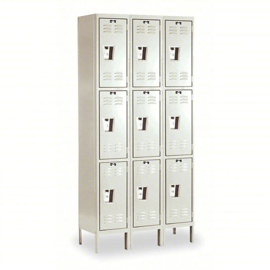 Centerline Dynamics Premium Wardrobe Lockers Tan / Assembled Hallowell 3-Tier 9 Door Premium Locker