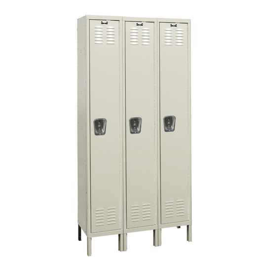 Centerline Dynamics Premium Wardrobe Lockers Tan Hallowell 1-Tier 3 Door Premium Locker