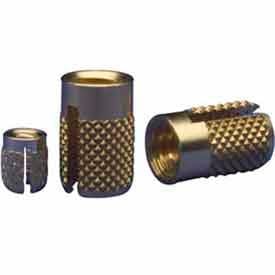 Press Insert Device M3-0.5 Flush Press Insert - Brass - 240-M3-Br - Pkg Qty 50– Centerline ...