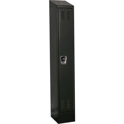 Centerline Dynamics Ready Built Lockers Black Hallowell Ready-Built II 1-Tier 1 Door Locker, 12"W x 12"D x 84"H