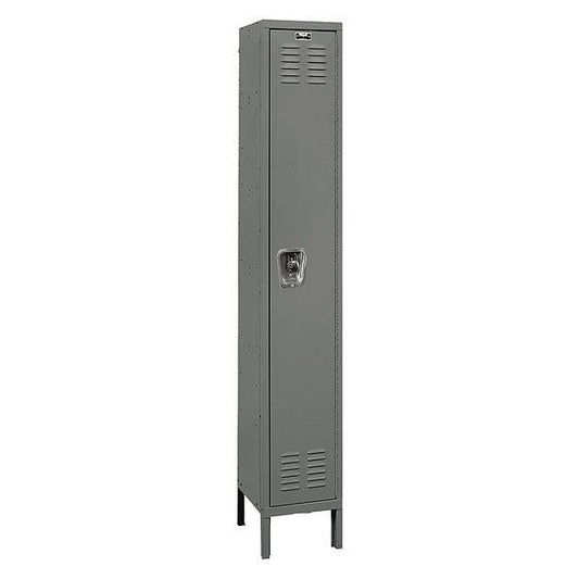 Centerline Dynamics Ready Built Lockers Dark Gray Hallowell Ready Built 1-Tier 1 Door Locker, 12"W x 15"D x 78"H Assembled