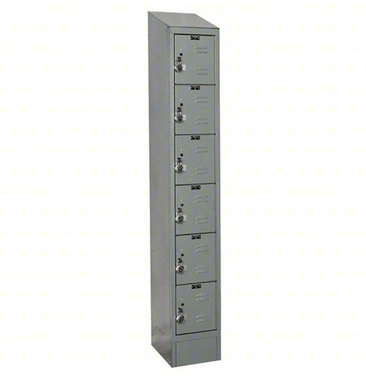 Centerline Dynamics Ready Built Lockers Dark Gray Hallowell Ready-Built II 6-Tier 6 Door Locker, 12"W x 12"D x 82"H