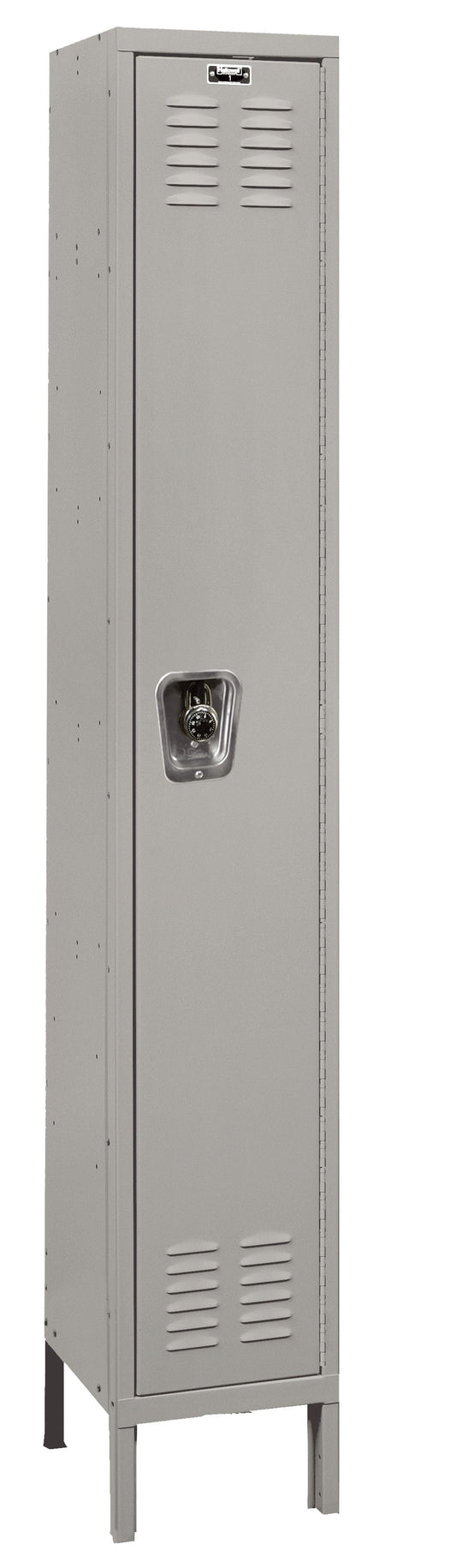 Centerline Dynamics Ready Built Lockers Light Gray Hallowell Ready Built 1-Tier 1 Door Locker, 12"W x 15"D x 78"H Assembled