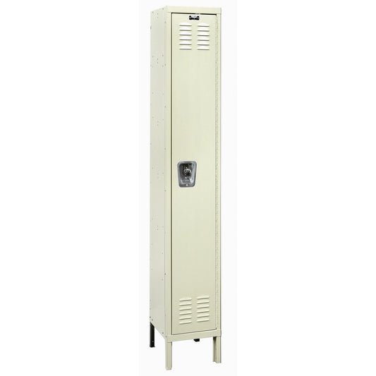 Centerline Dynamics Ready Built Lockers Tan Hallowell Ready Built 1-Tier 1 Door Locker, 12"W x 15"D x 78"H Assembled