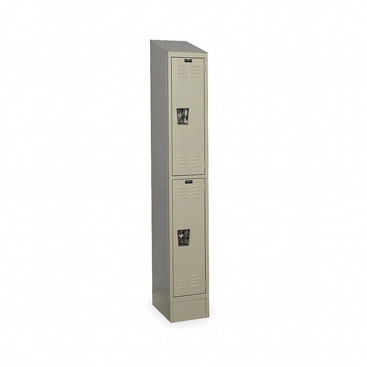 Centerline Dynamics Ready Built Lockers Tan Hallowell Ready-Built II 2-Tier 2 Door Locker, 12"W x 12"D x 82"H