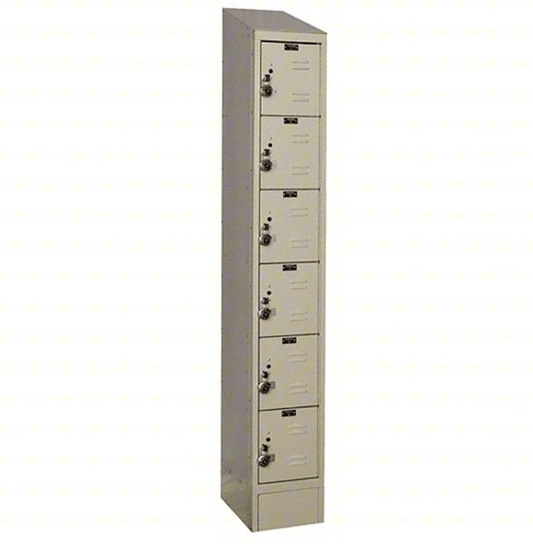 Centerline Dynamics Ready Built Lockers Tan Hallowell Ready-Built II 6-Tier 6 Door Locker, 12"W x 12"D x 82"H