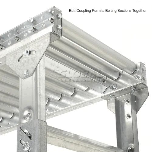 Centerline Dynamics Roller Conveyors Omni Metalcraft GPHS1.9X16-12-9-5-LL 1.9" Dia. Steel Roller Conveyor Straight Section