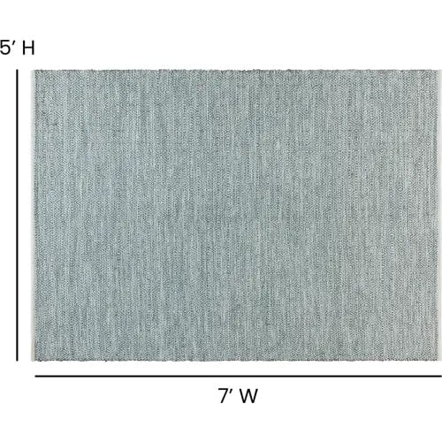 Centerline Dynamics Rugs 5' x 7' Handwoven Indoor/Outdoor Diamond Pattern Area Rug, Gray