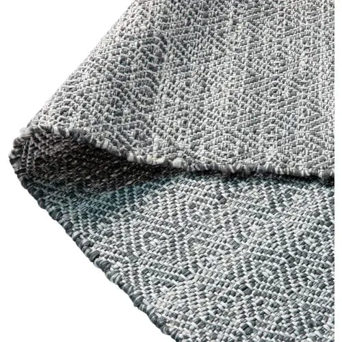 Centerline Dynamics Rugs 5' x 7' Handwoven Indoor/Outdoor Diamond Pattern Area Rug, Gray