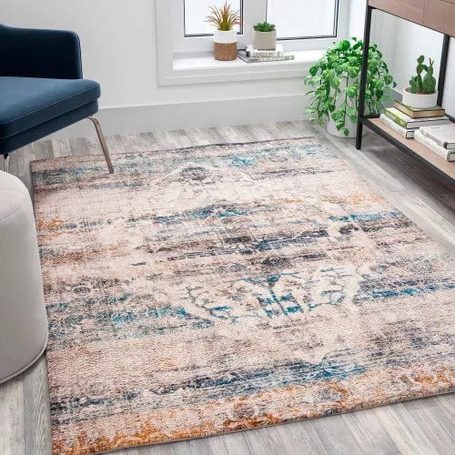 Centerline Dynamics Rugs Artisan Old English Style Traditional Rug - 5' x 7' - Blue