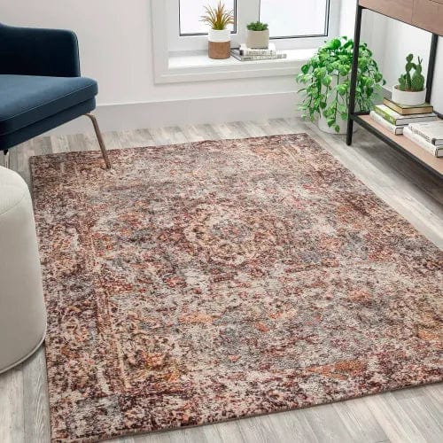 Centerline Dynamics Rugs Artisan Old English Style Traditional Rug - 5' x 7' - Red