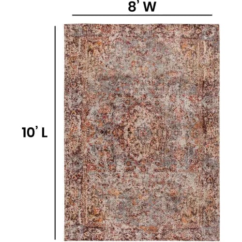 Centerline Dynamics Rugs Artisan Old English Style Traditional Rug - 8' x 10' - Red
