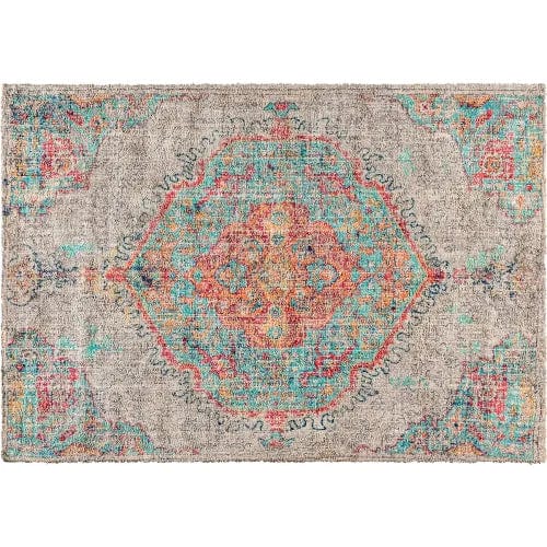 Centerline Dynamics Rugs Distressed Medallion Area Rug, 5' x 7', Gray Multi Polyester