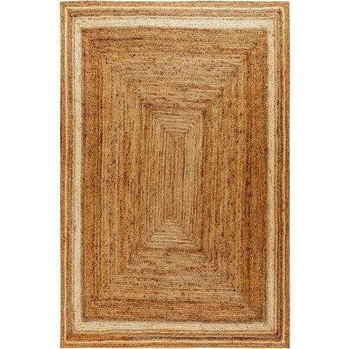 Centerline Dynamics Rugs Natural Fiber Jute Area Rug 8' x 10' - Braided Indoor Jute Rug - Natural