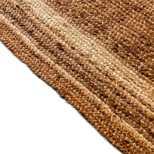 Centerline Dynamics Rugs Natural Fiber Jute Area Rug 8' x 10' - Braided Indoor Jute Rug - Natural