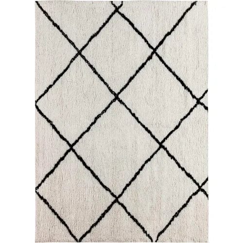 Centerline Dynamics Rugs Shag Style Diamond Trellis Area Rug - 8' x 10' - Ivory