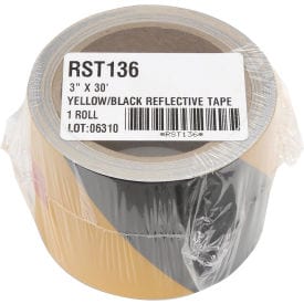 Centerline Dynamics Safety Tape INCOM® Safety Tape Reflective Striped Yellow/Black, 3"W x 30'L, 1 Roll