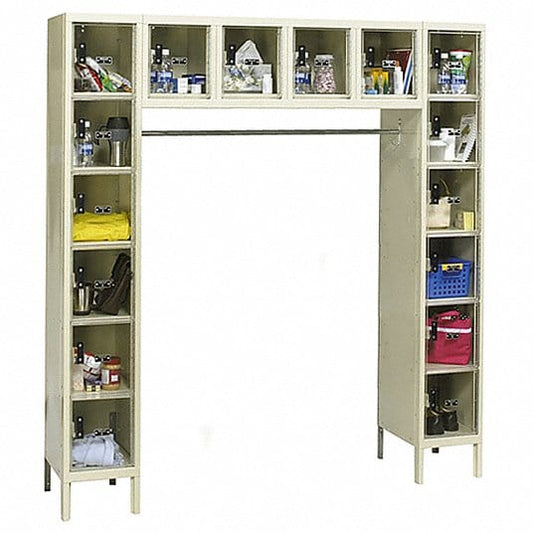 Centerline Dynamics Safety-View Lockers Hallowell Safety-View Plus Locker, 72"W x 18"D x 78"H, 729 Tan, 16-Person