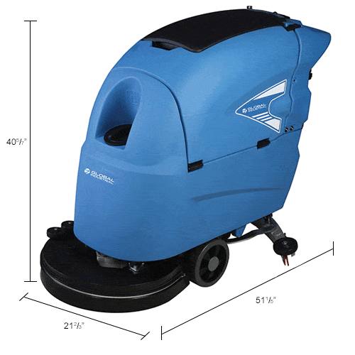 Centerline Dynamics Scrubbers & Floor Machines Global Industrial™ Auto Floor Scrubber With Traction Drive, 20" Cleaning Path