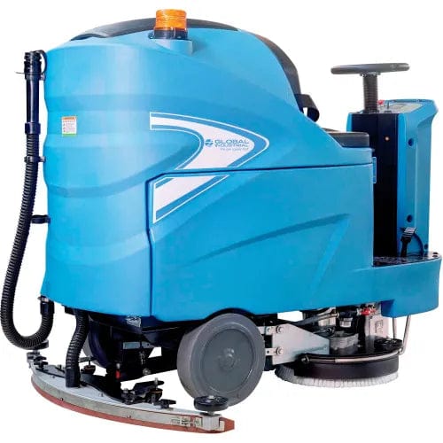 Centerline Dynamics Scrubbers & Floor Machines Global Industrial™ Auto Ride-On Floor Scrubber, 34" Cleaning Path