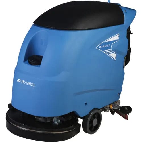 Centerline Dynamics Scrubbers & Floor Machines Global Industrial™ Electric Walk-Behind Auto Floor Scrubber, 18" Cleaning Path