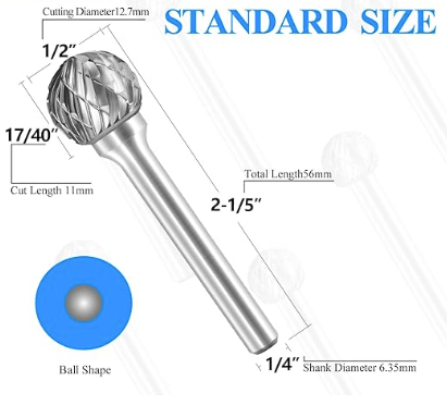 Centerline Dynamics SD-5 Carbide Ball Shape Double Cut