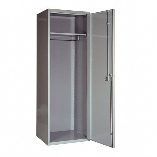 Centerline Dynamics Securitymax™ All Welded Lockers Hallowell SecurityMax Locker, 18"W x 22"D x 72"H, 711 Light Gray, Single Tier, 1-Wide