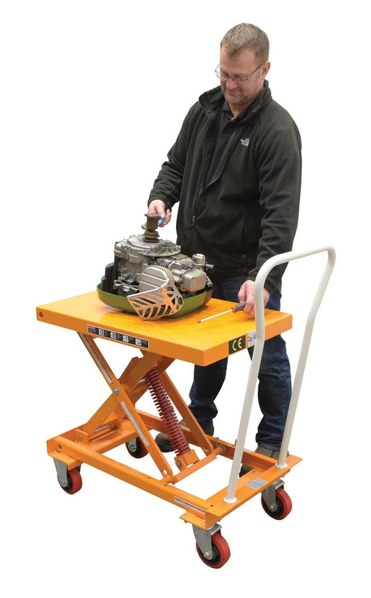Centerline Dynamics Self Elevating Table Vestil Steel Auto Hite Cart 40 In. x 19-3/4 In. x 30-1/2 In. 400 Lb. Capacity