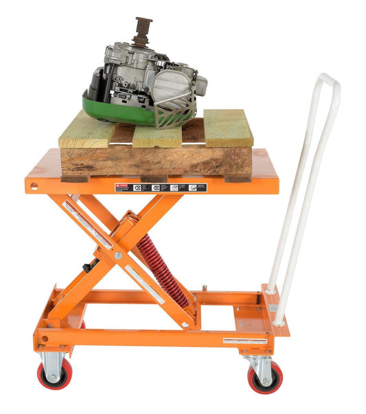 Centerline Dynamics Self Elevating Table Vestil Steel Auto Hite Cart 40 In. x 19-3/4 In. x 30-1/2 In. 400 Lb. Capacity