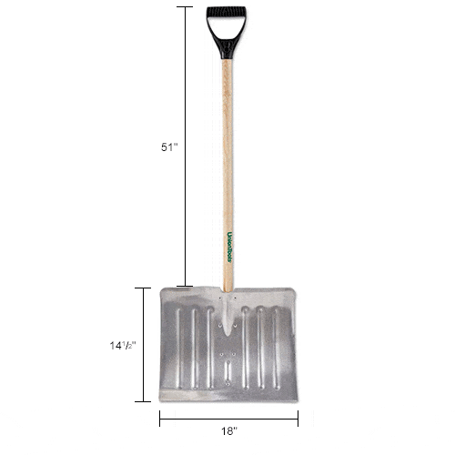 Centerline Dynamics Shovels Union Tools® 1640400 18" Aluminum Blade Combo Snow Shovel W/ D-Grip Handle