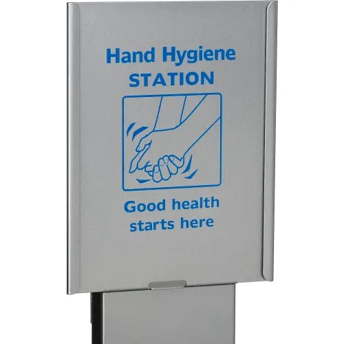 Centerline Dynamics Soap & Sanitizer Dispensers Global Industrial™ No Touch Floor Stand for Global Hand Soap/Sanitizer Dispensers - Silver