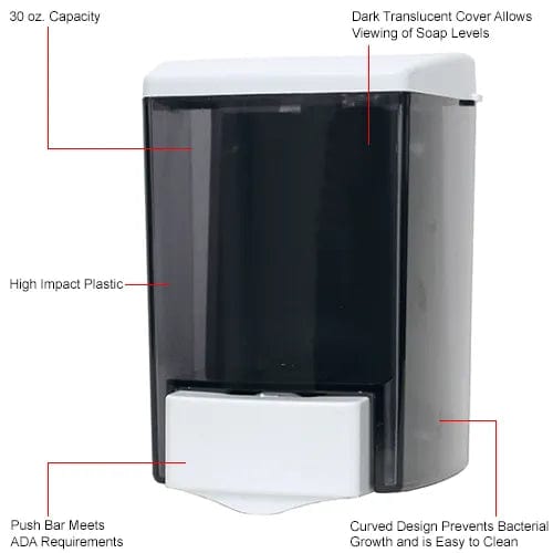 Centerline Dynamics Soap & Sanitizer Dispensers Palmer Fixture Bulk Soap Dark Translucent Dispenser 30 oz - SD003001