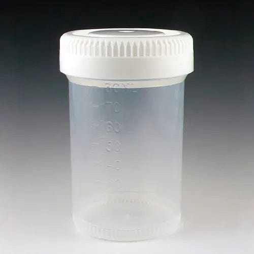 Graduated Tite-Rite Container, 90mL (3 oz., 48mm Opening, White Screwc ...