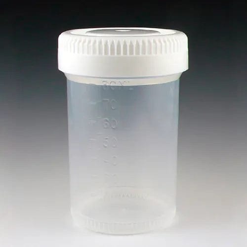 Centerline Dynamics Specimen Bags & Containers Graduated Tite-Rite Container, 90mL (3 oz., 48mm Opening, White Screwcap, 400/Pack