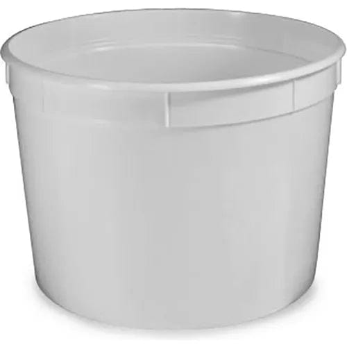 Multi-Purpose Container, 64 oz. (1920mL), Polystyrene, Snap Lid, White ...