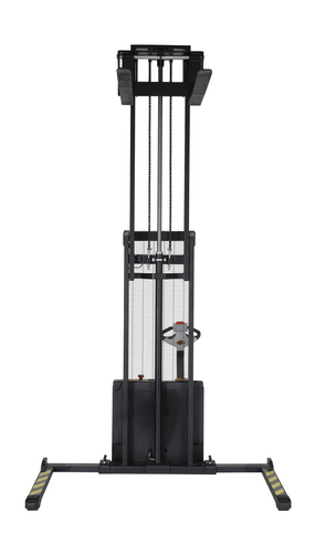 Centerline Dynamics Stackers Vestil Steel Adjustable Double Mast Stacker 125 In. Raised Height 2200 Lb. Capacity