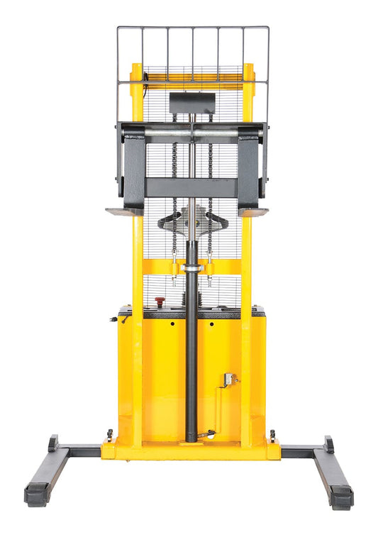 Centerline Dynamics Stackers Vestil Steel Adjustable Powered Lift Stacker 62 In. Raised Height 2,000 Lb. Capacity