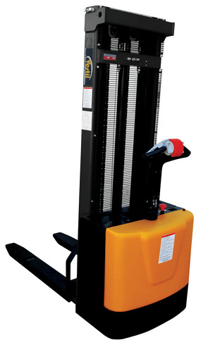 Centerline Dynamics Stackers Vestil Steel Fixed Forks Powered Lift Stacker 118 In. Raised Height 2000 Lb. Capacity